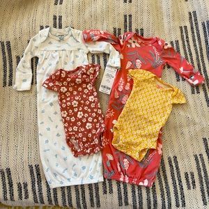 Premie baby girl bundle onesies gowns